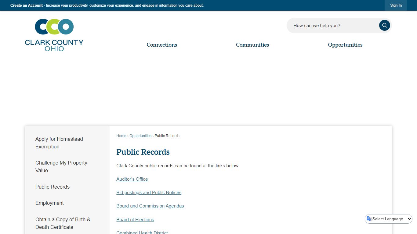 Public Records | Clark County, OH - Official Website