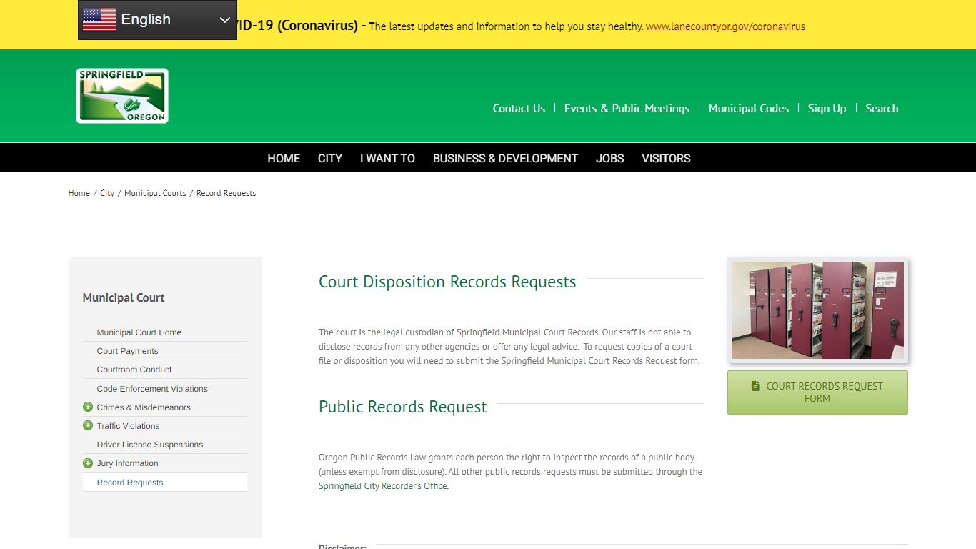 Record Requests - City of Springfield Oregon